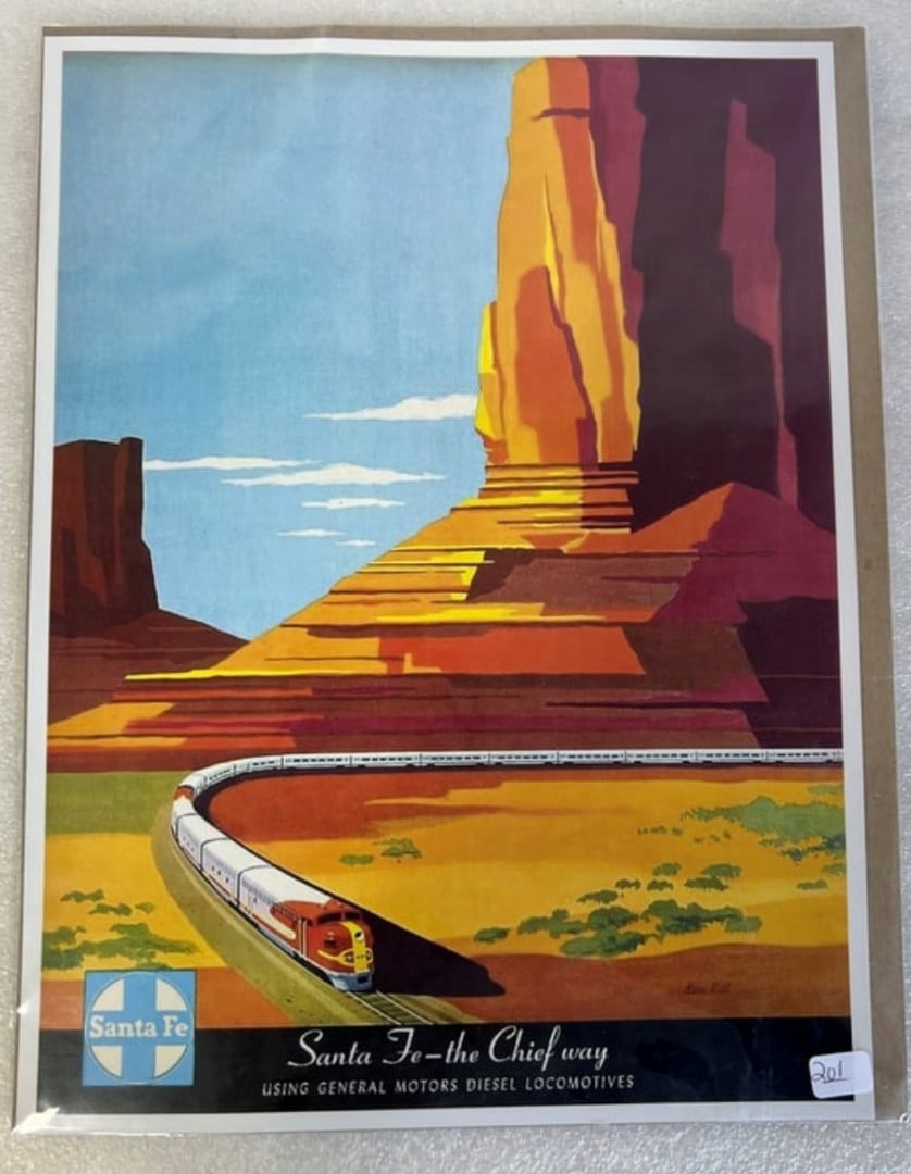 Santa-FeThe Chief Way Poster: General Motors Advertisement 14"H x 10 1/2"W