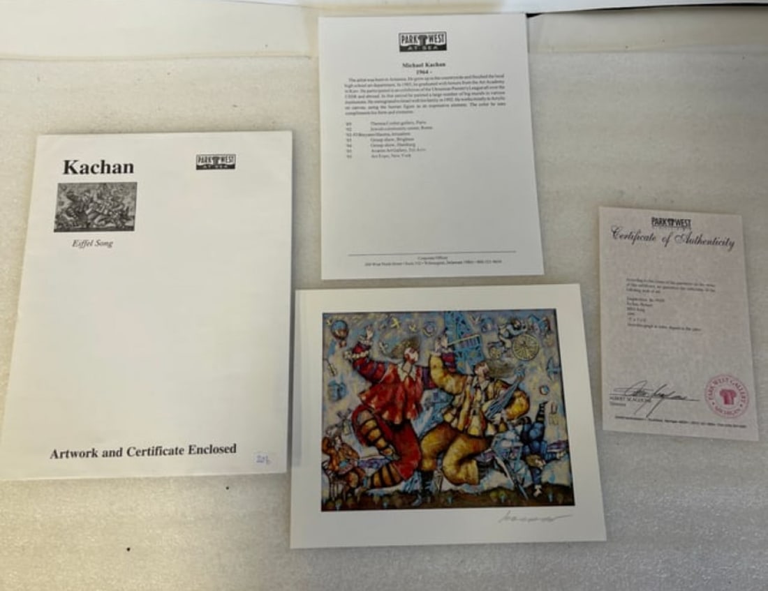 Sgd Kachan Artwork with COA (1 of 2)