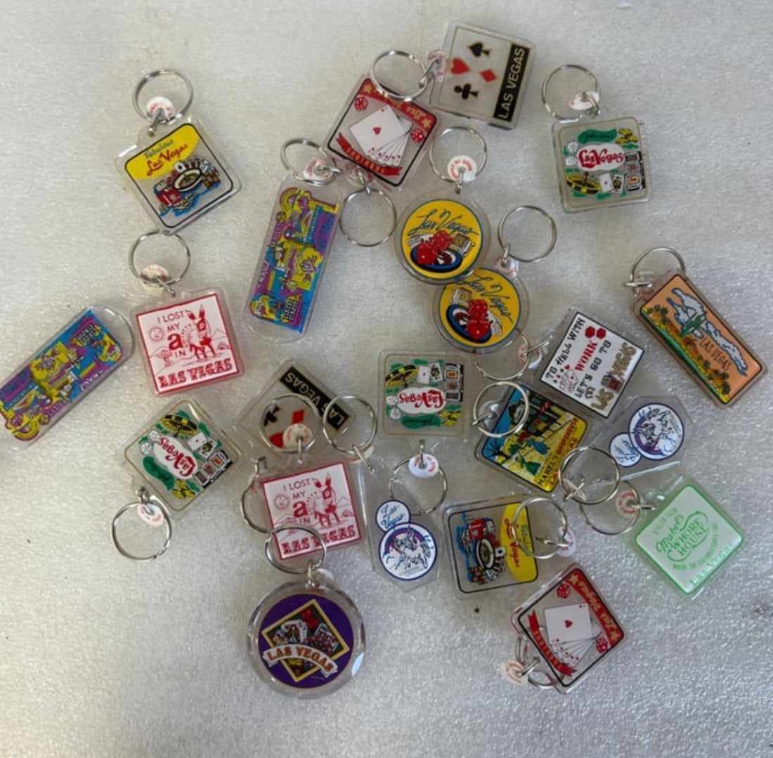 Las Vegas Themed Key Rings (New Store Stock)-22: Twenty Two in the lot Never used