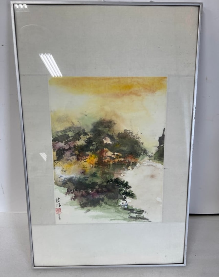 Japanese Woodblock Print. Sgd.: Sgd. In red and black calligraphy. 28 1/2"H x 18"W