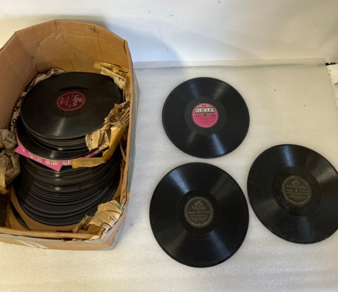 Vintage Records. 78's Box Lot.: Dozens. Call if exact number is needed.