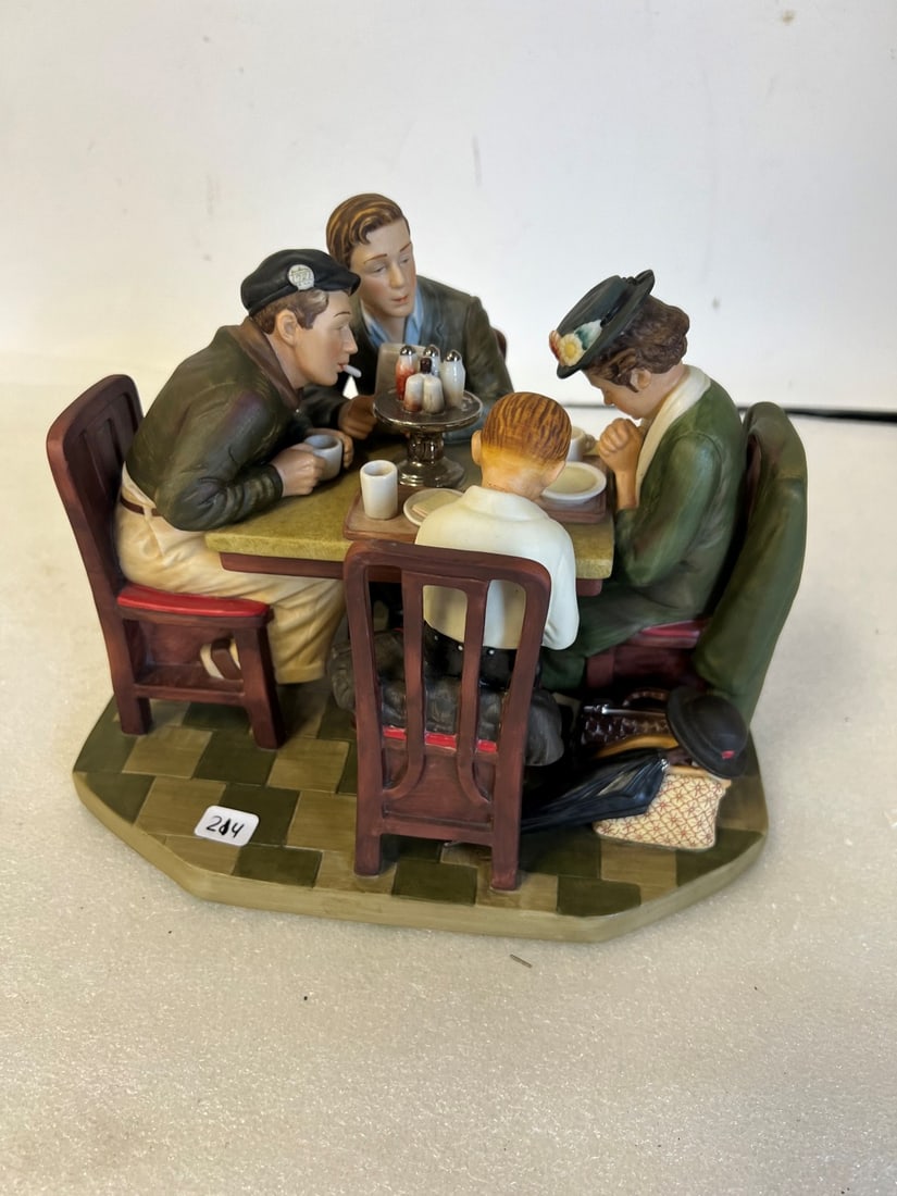 Ltd Ed. Norman Rockwell Figure. Large: Saying Grace. Numbered. 8"H x 10"W