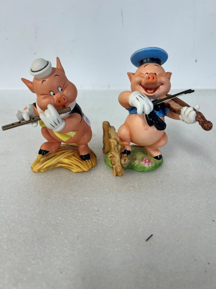 Disney Figures. Two of the Three Litte Pigs. (1 of 1)