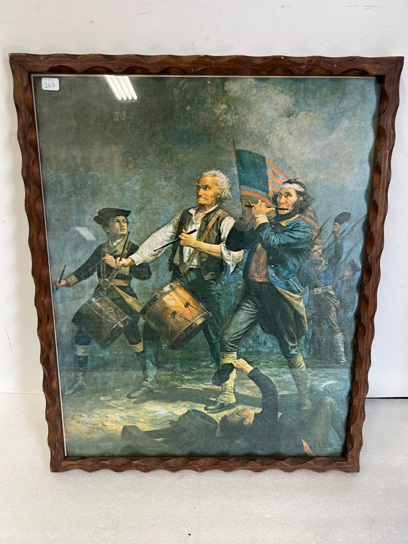 A. M. Willard. Print.1876 Framed: 21 1/4" x 17" Spirit of 1776