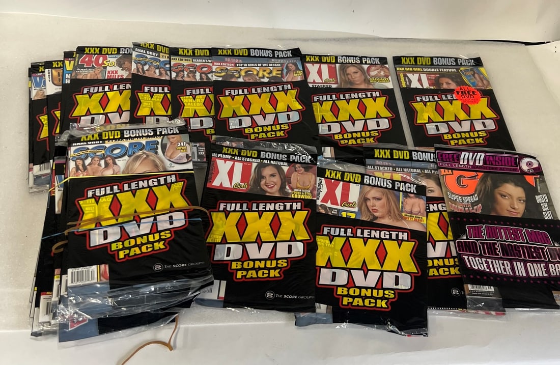 XXX DVD and Magazine Packs Unopened ( 30): All new in packages.(30)