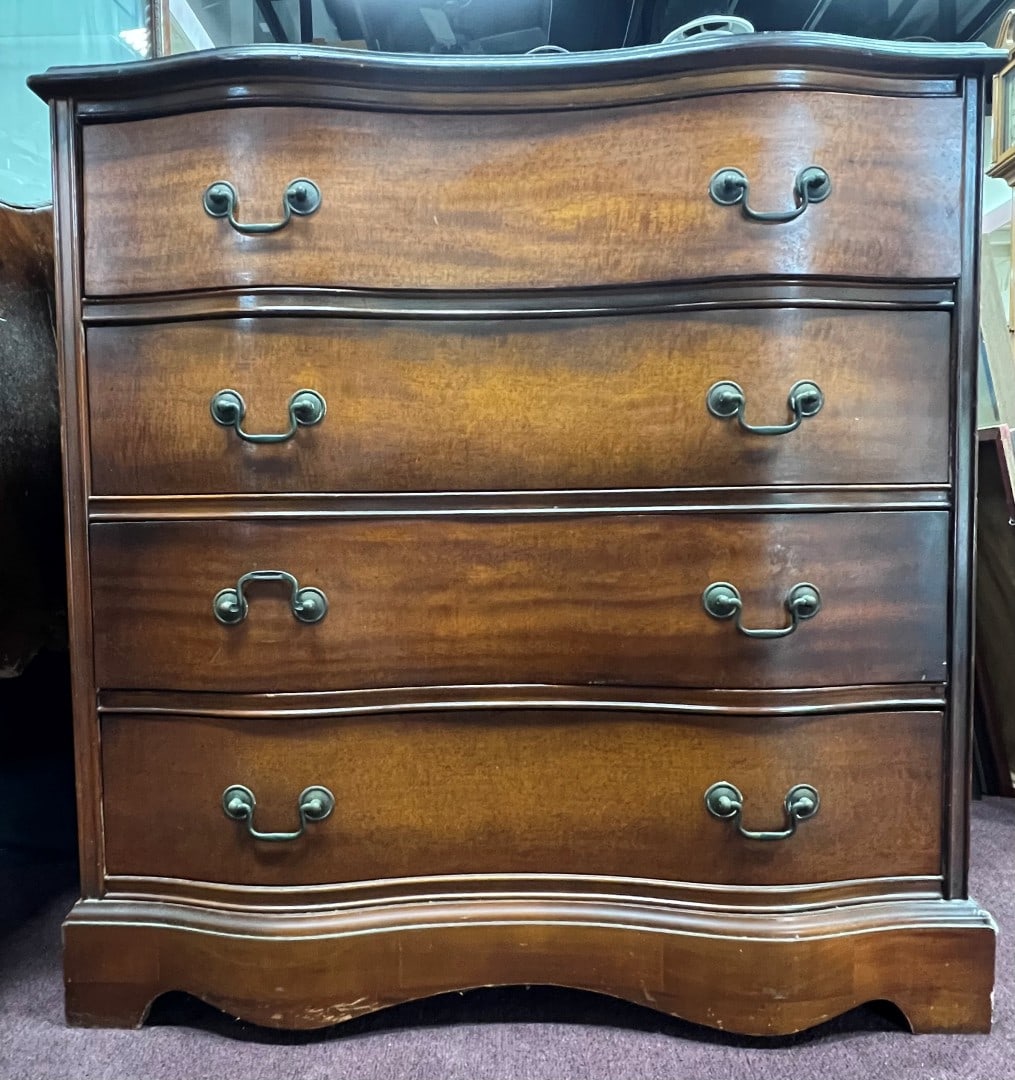 Vintage Four Drawer Mahogany Dresser (1 of 2)