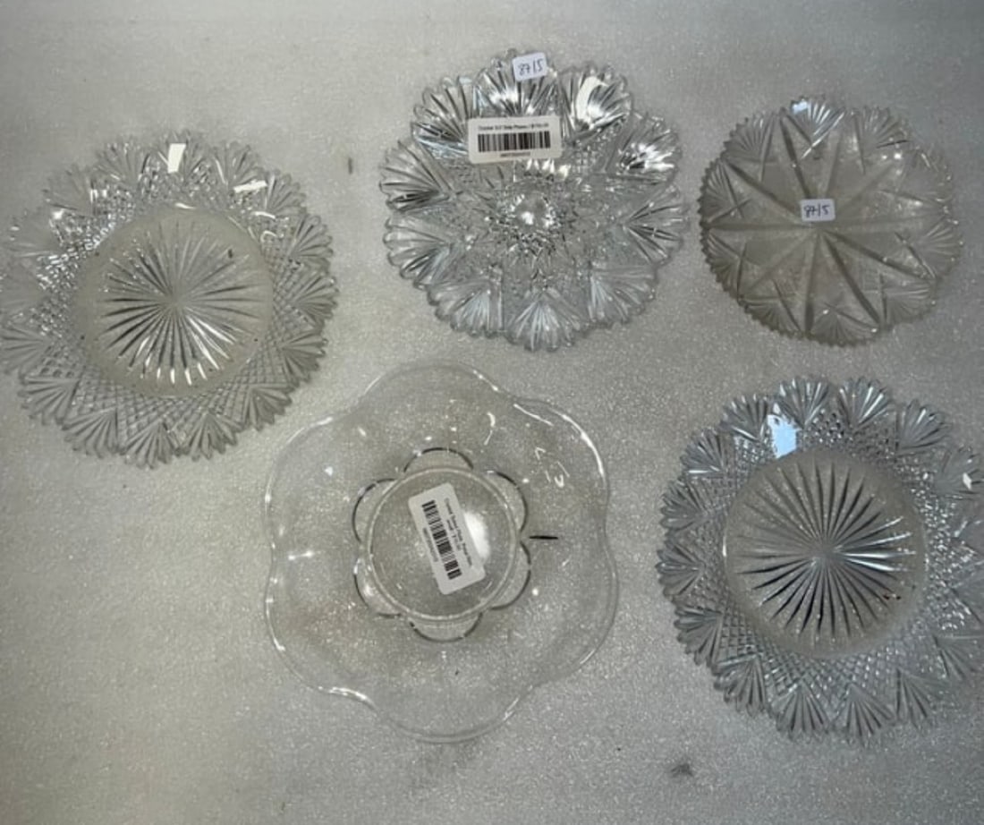Antique Cut Glass and Pressed Glass(5) (1 of 3)