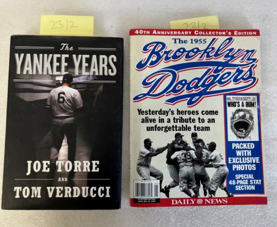Sports Books (2): The Yankee Years, Joe Torre and Tom Verducci. and The 1955 Brooklyn Dodgers (Daiy News) 40h Anniversaty Collector's Edition Two in the Lo.