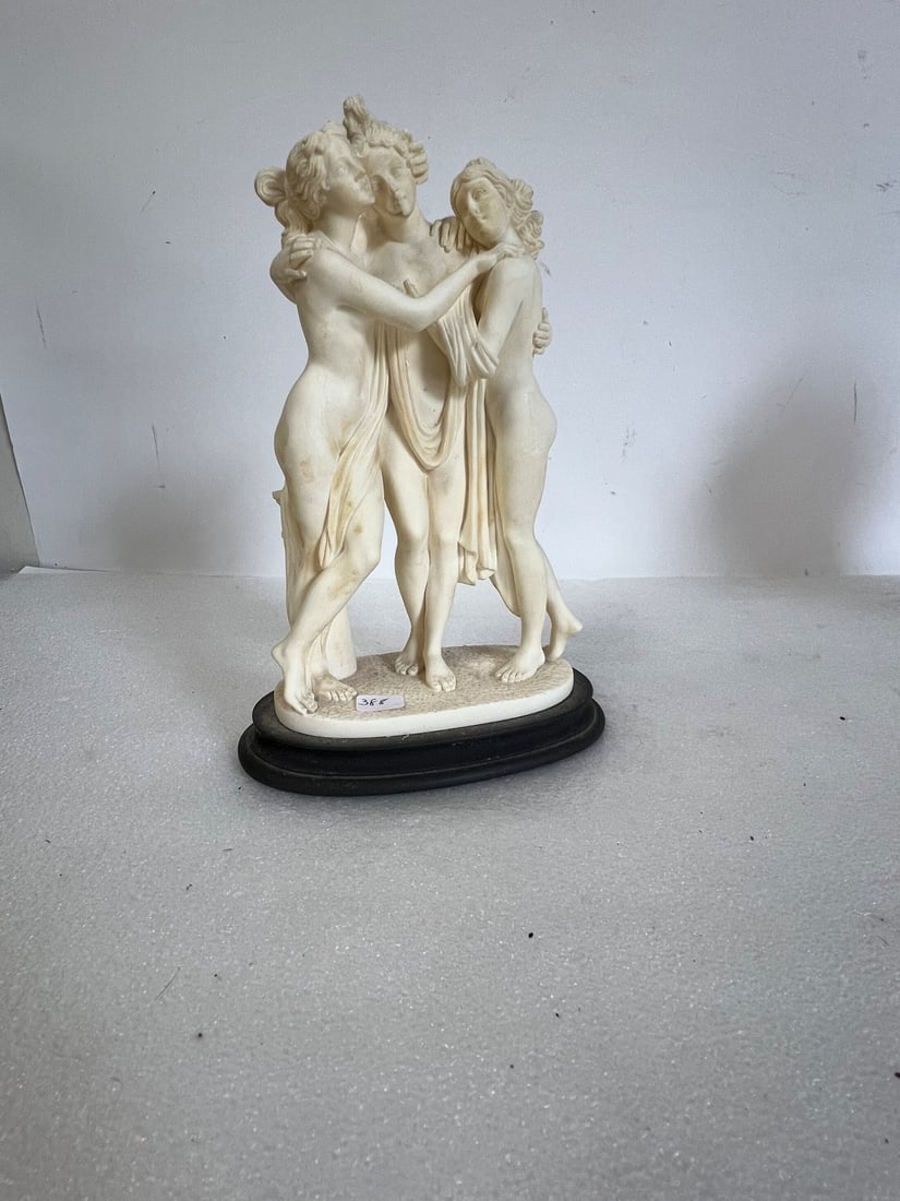 Alabaster Classical Figure, The Three Graces: 10"H