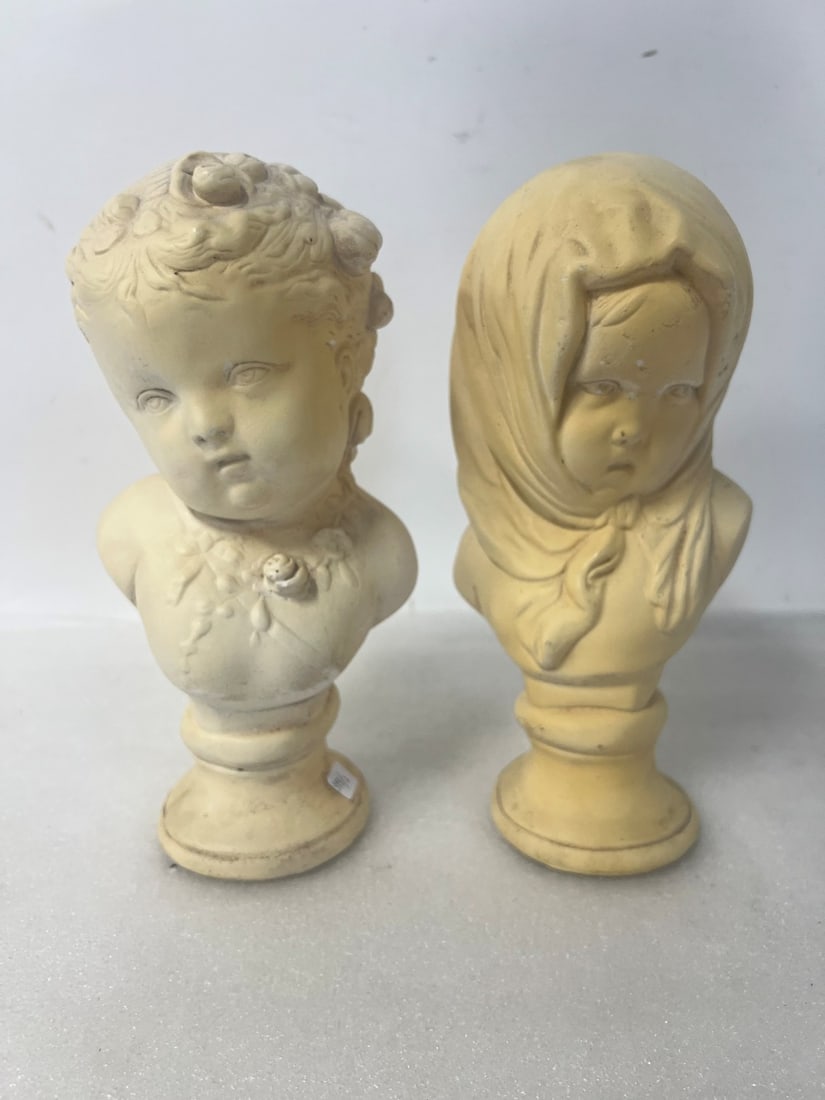 Antique Alabaster Busts. Classical Figures (2) (1 of 1)