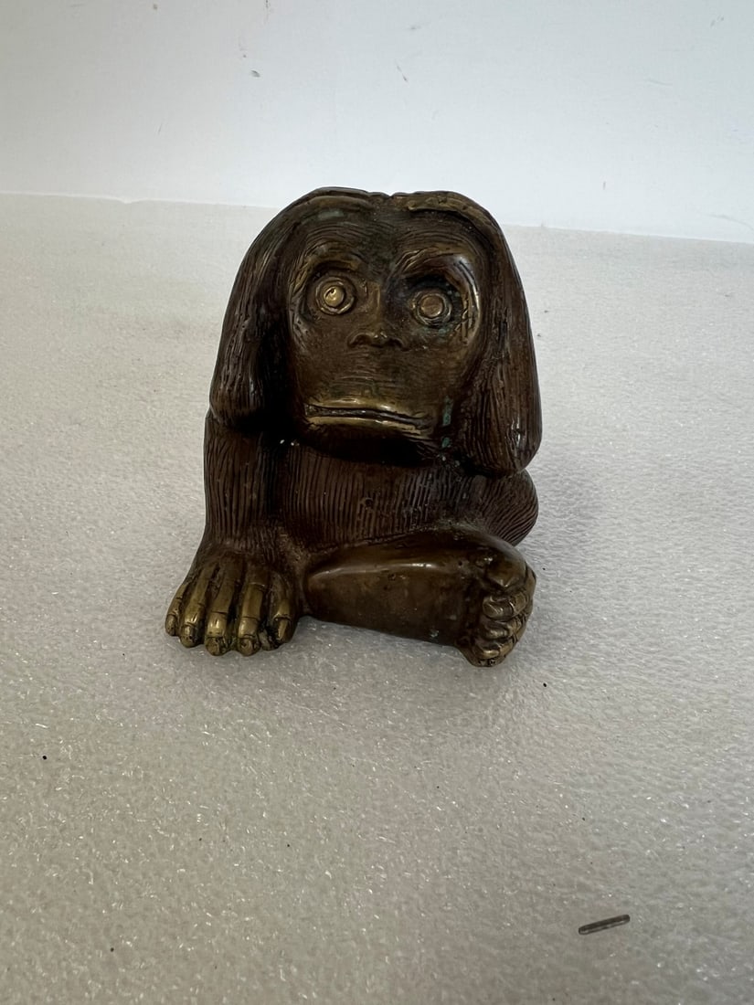 Bronze Figure. Monkey: 4"H