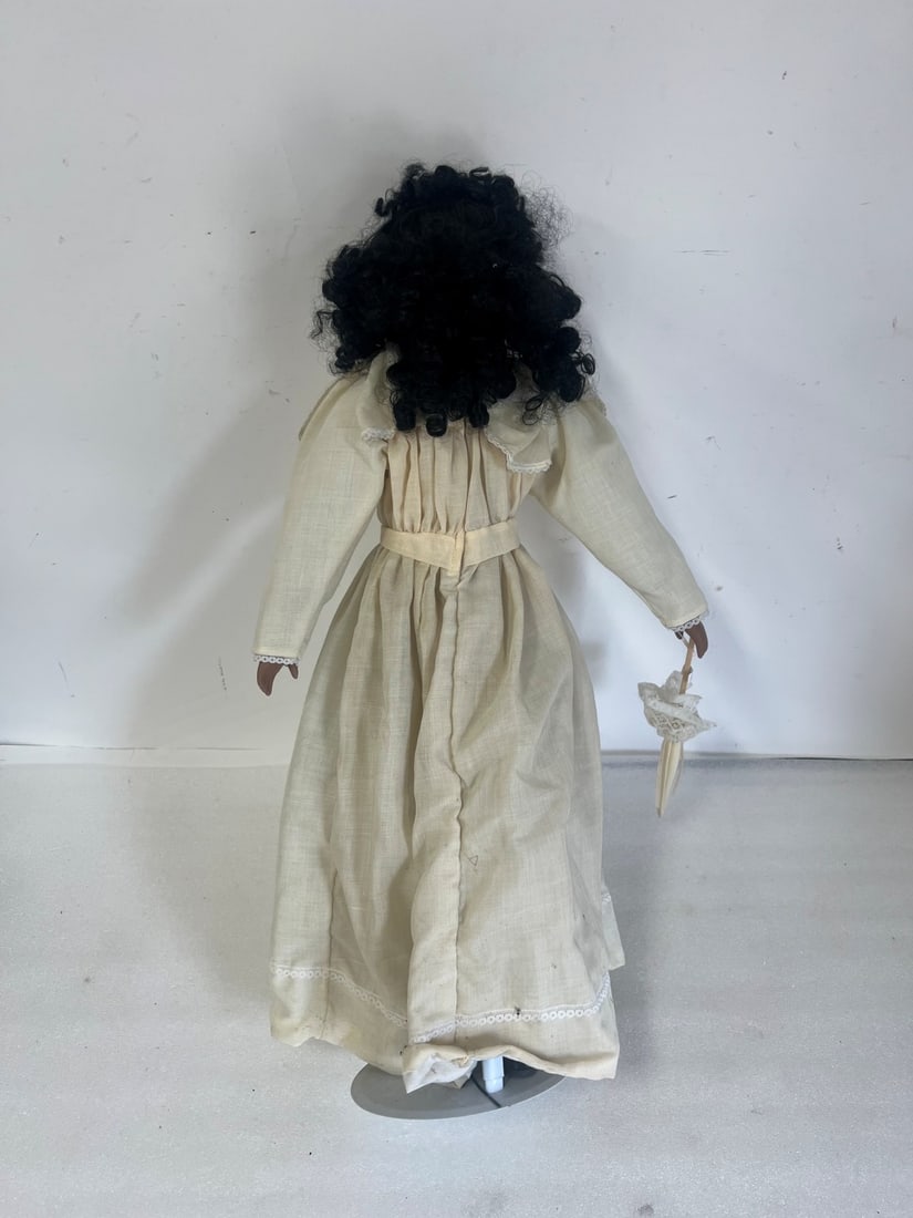Large Bisque Head Black Doll - 3