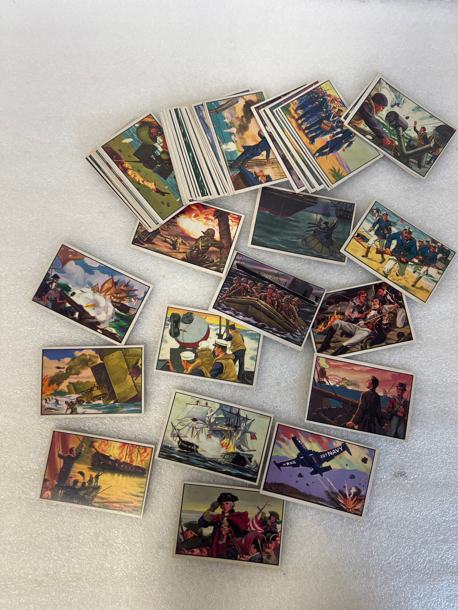1954 Bowman U. S. Naval Victories Lot of 48: 2 McGuire 1 Bonds