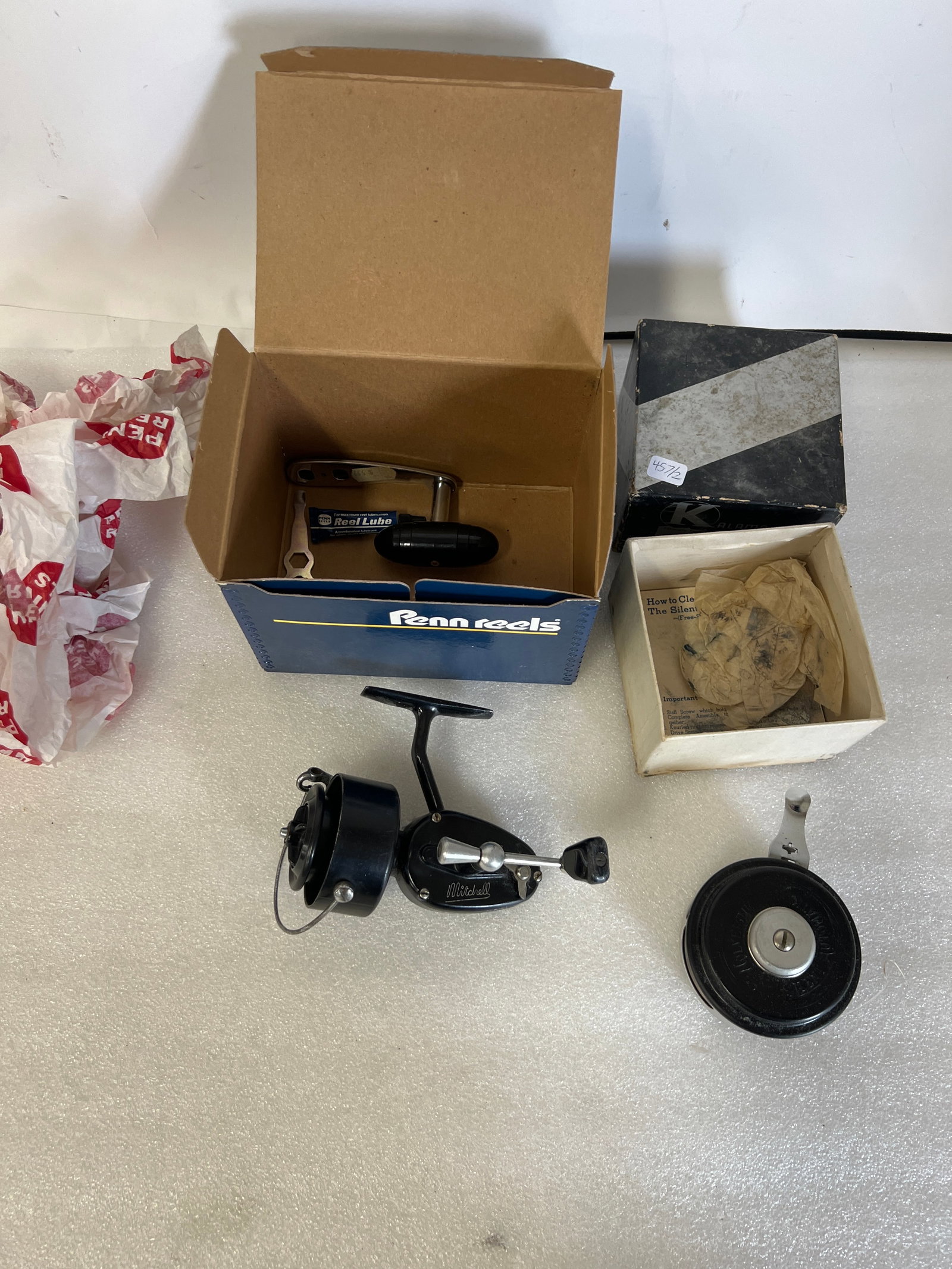 Collectors Fishing Gear Lot (2): Kalamazoo Reel Original, Penn Reel Original Box