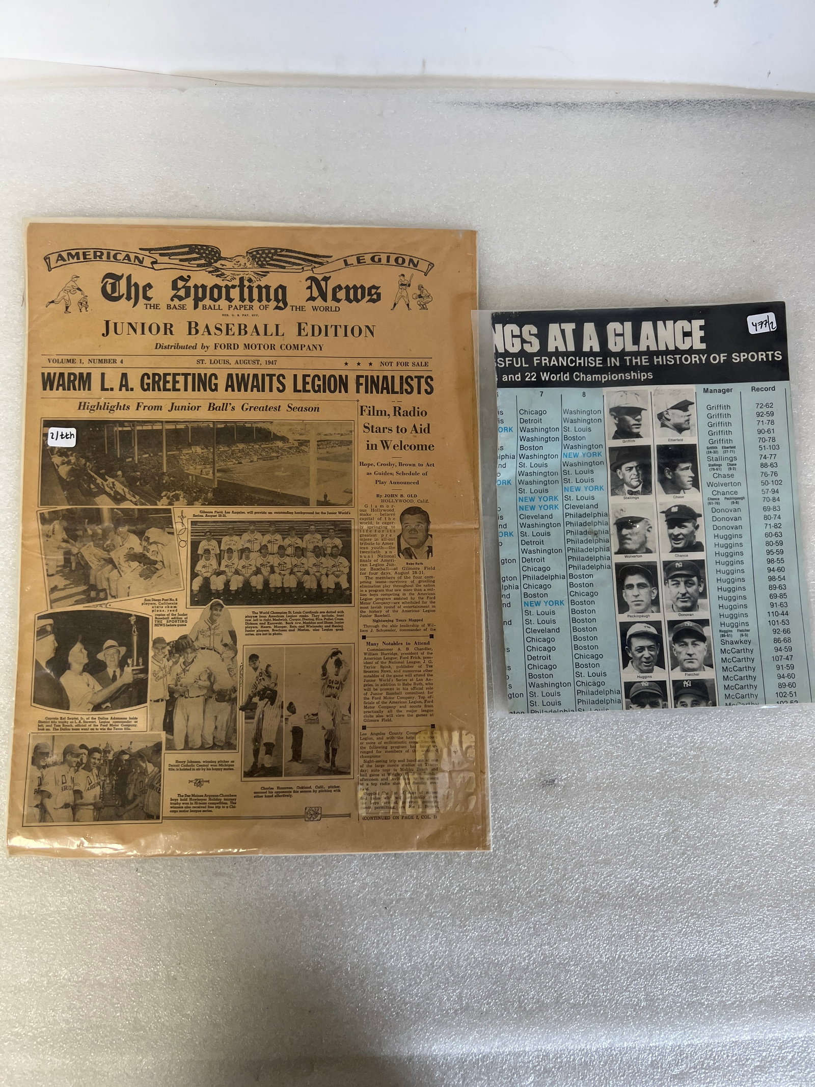 The Sporting News 1947 and Yankee Item (2) (1 of 3)