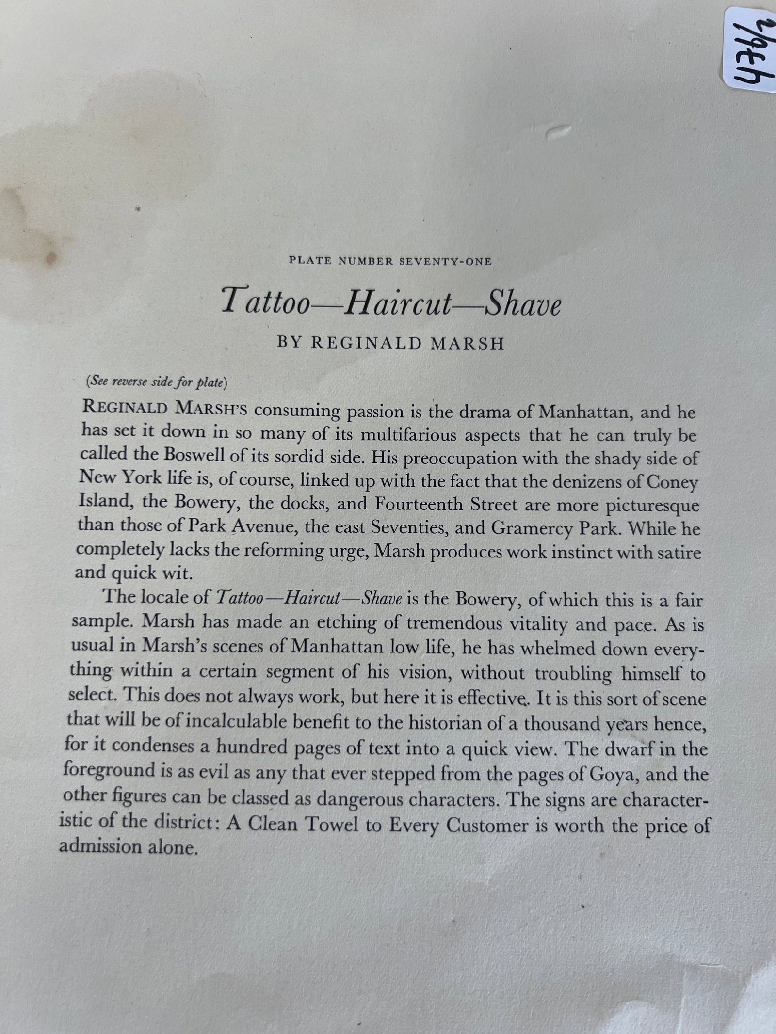 Reginald Marsh Engravings (2) - 5