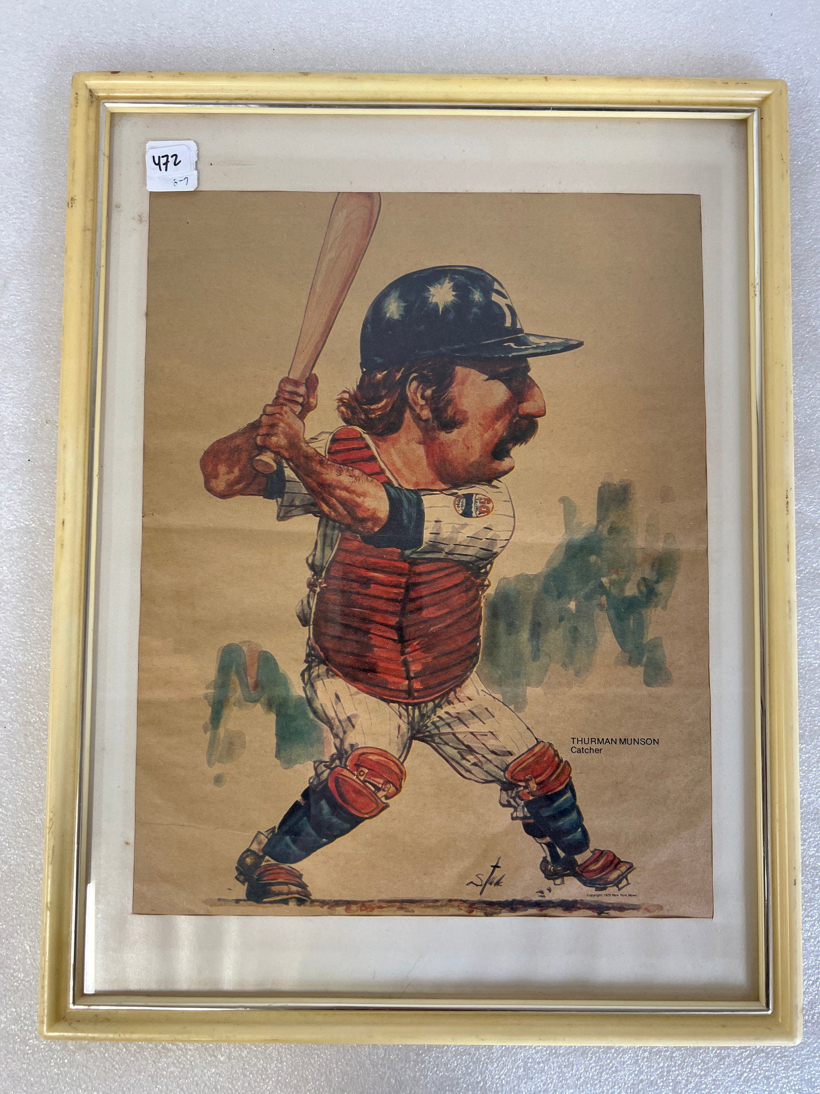 Bruce Start Caricature Drawing of Thurman Munson (1 of 2)