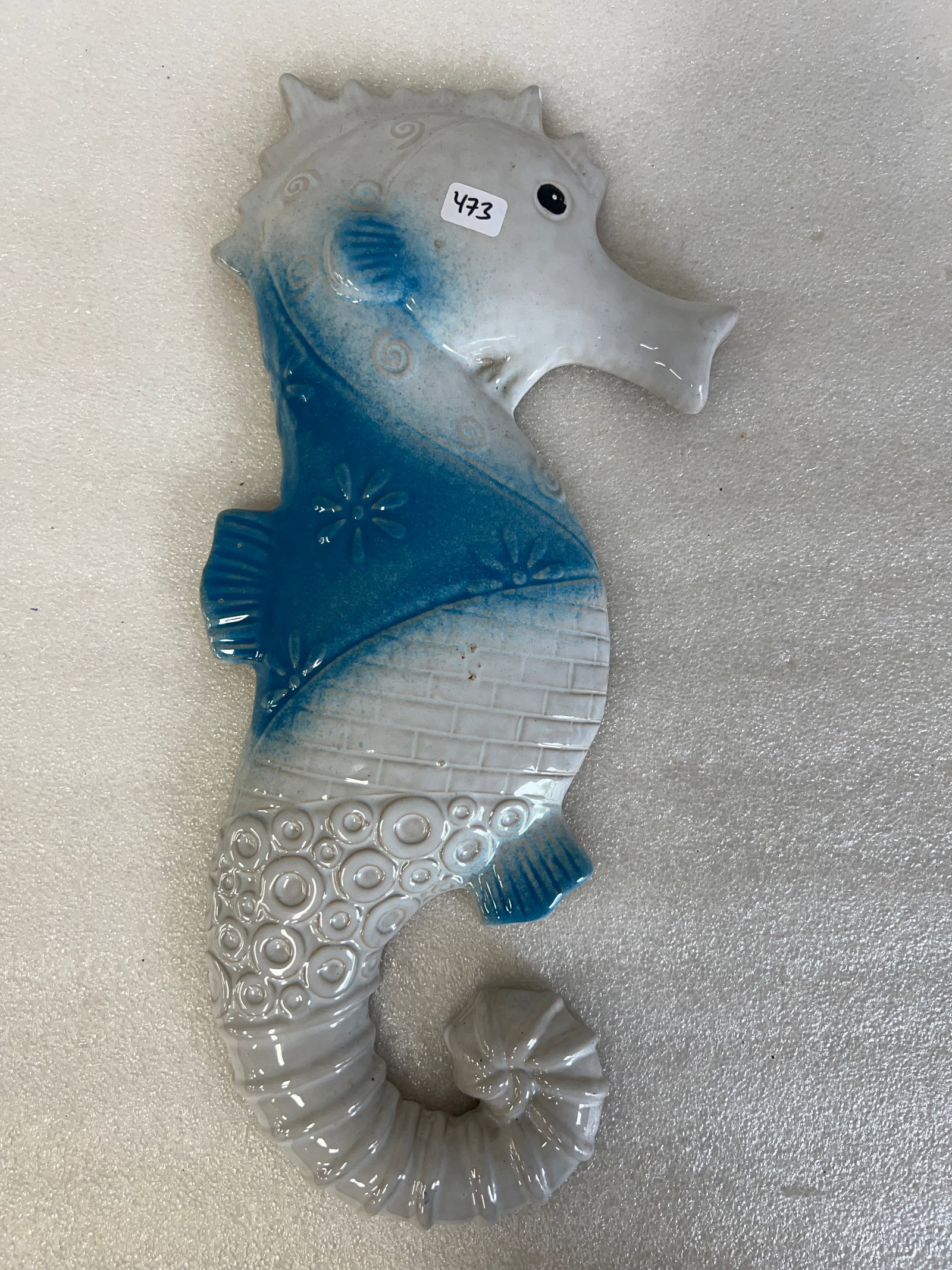 Seahorse Pottery Plaque (1 of 2)