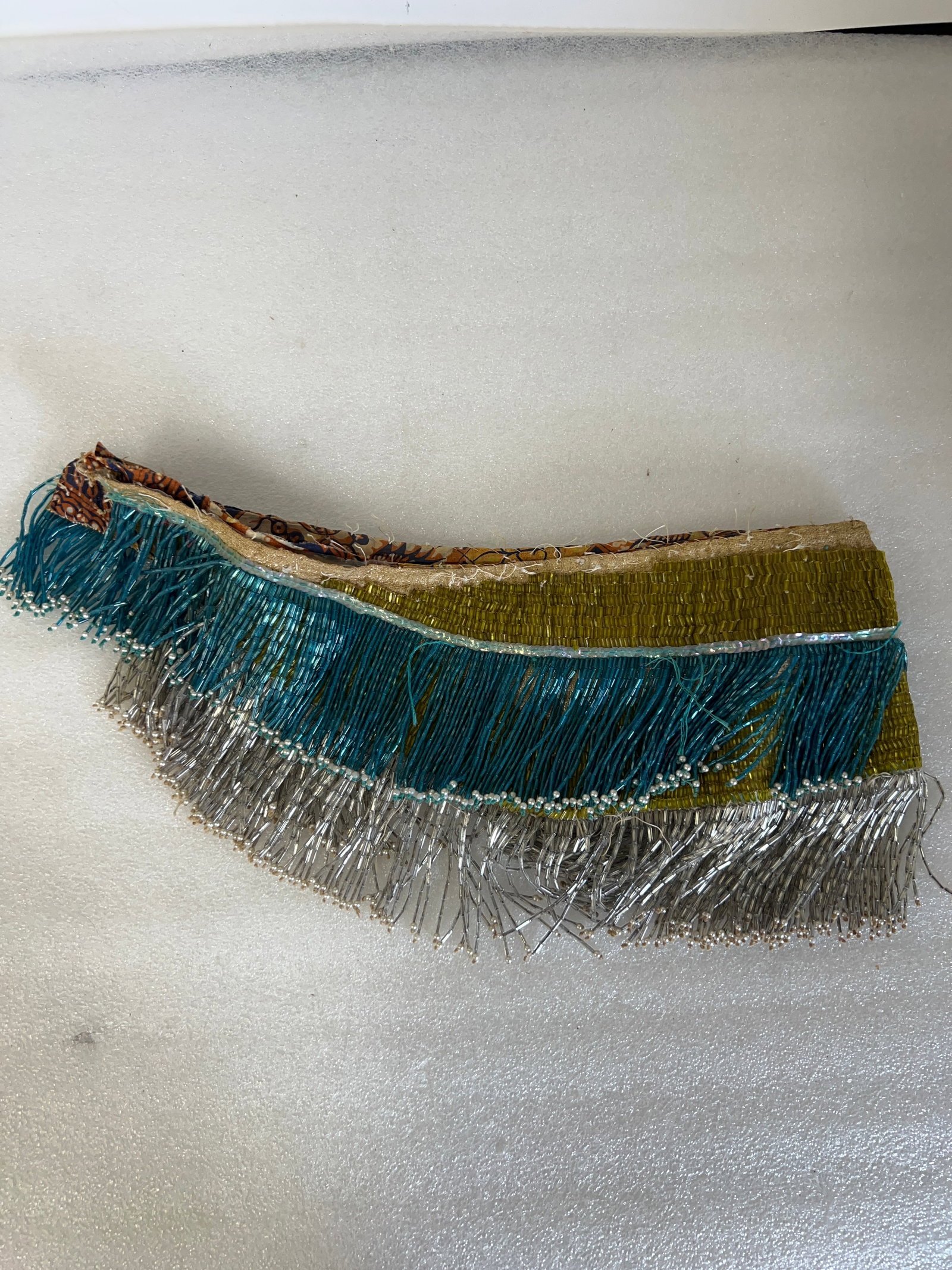 Beaded Shawl: As pictured. 30.5”W.