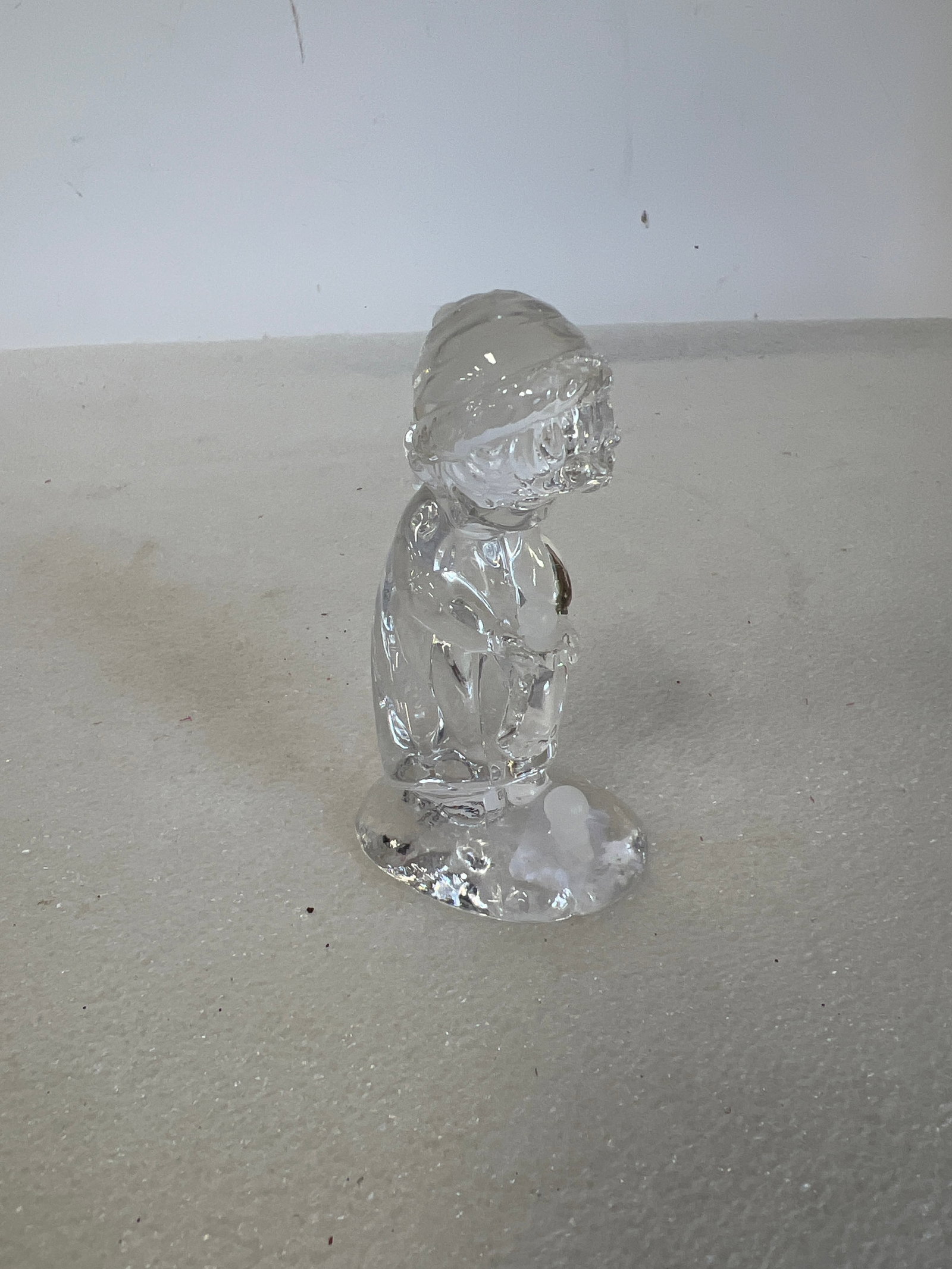 German Crystal Figure Girl with Baby Ducks (1 of 2)