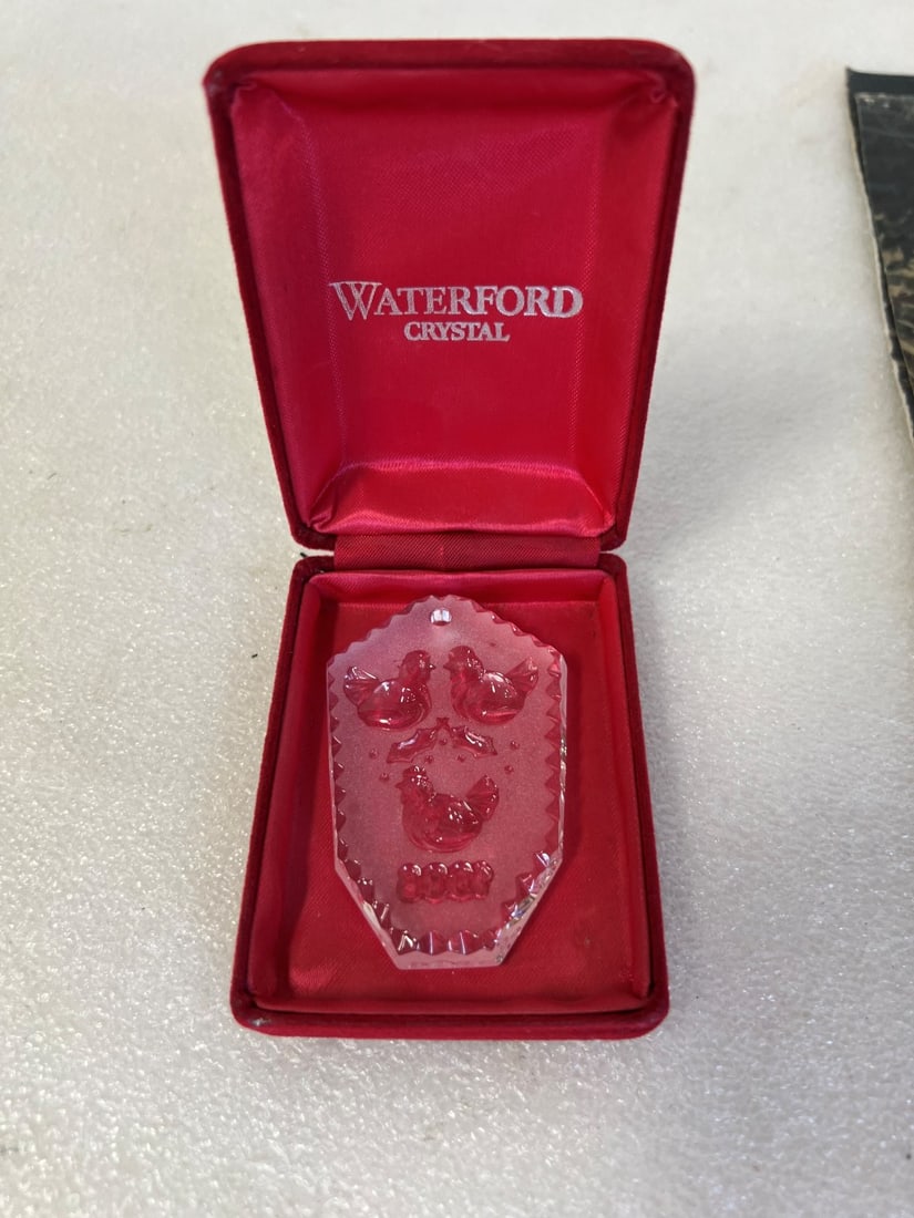 Waterford Crystal Christmas Ornament: In case 3" H by 2" W