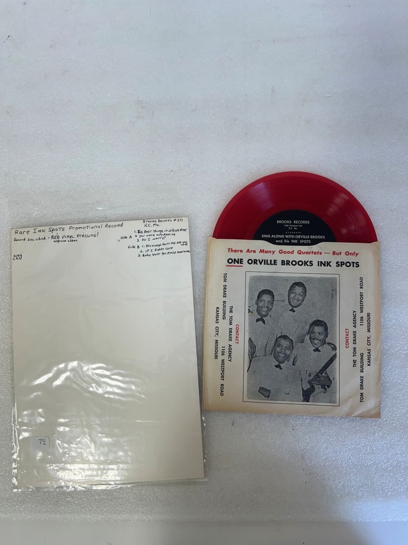 Rare Ink Sports Promotional Record: Red vinyl pressing w/black label. In protective sleeve