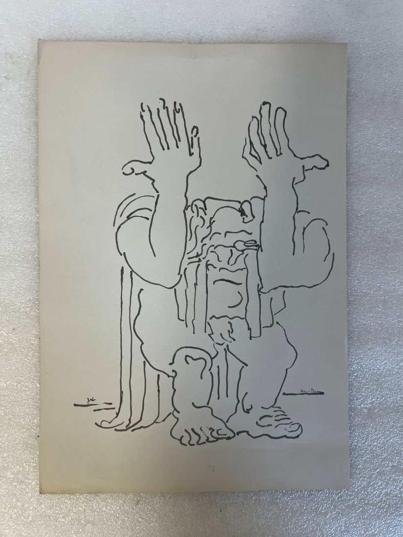 Jacques Lipschitz Ink Drawing (1 of 2)