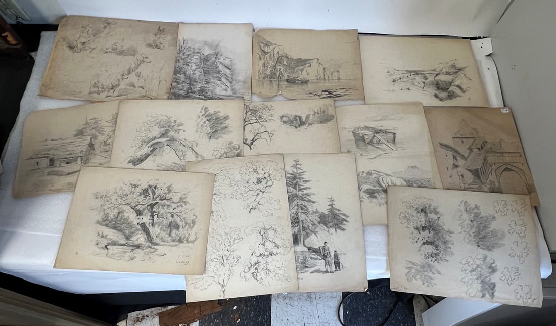 German Drawings 19th C.(13): 11 3/4" H x 9 1/4"