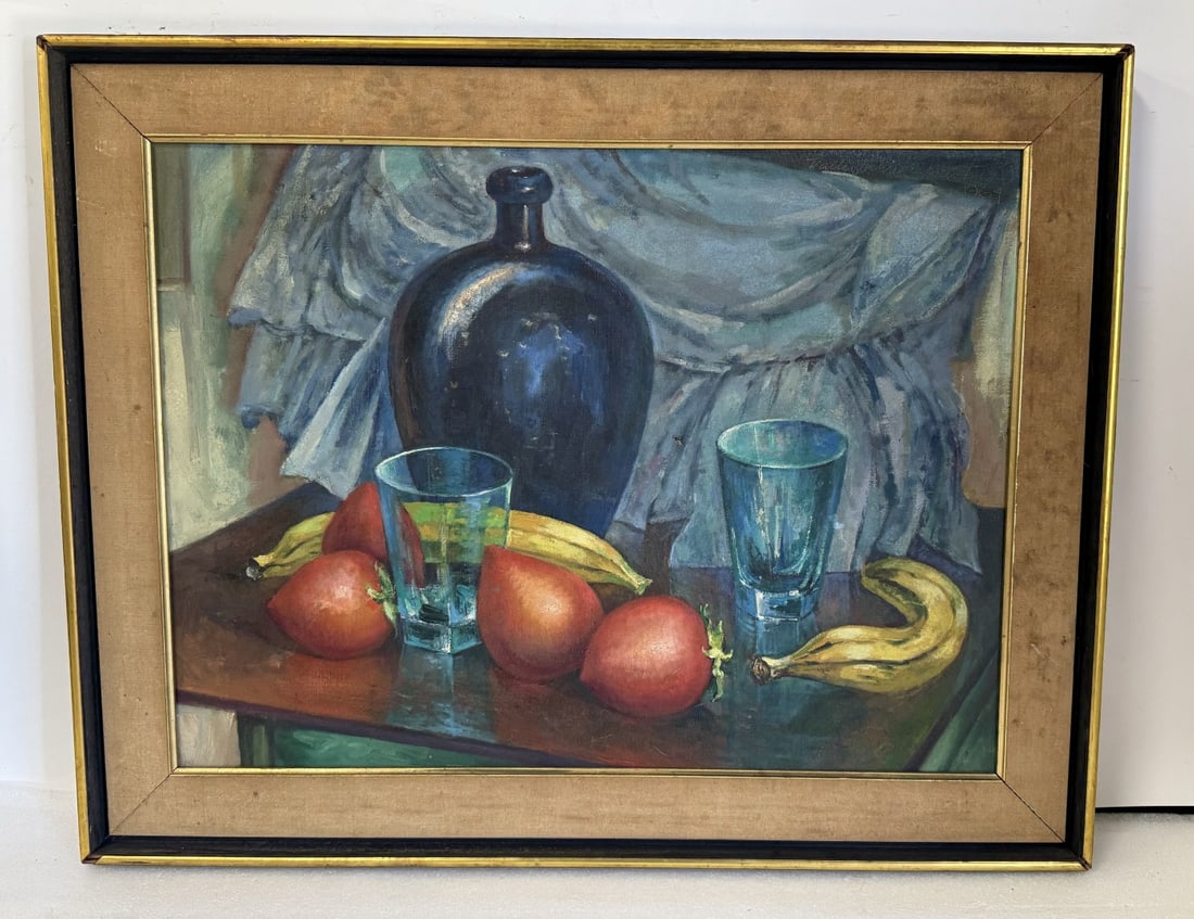 Walter Bartsch; American Oil Still Life Signed: Oil on canvas. Sill Life. Signed upper right and dated 1964; 18in. x 24in.(image), 22.75in. x 28.75in.(framed)