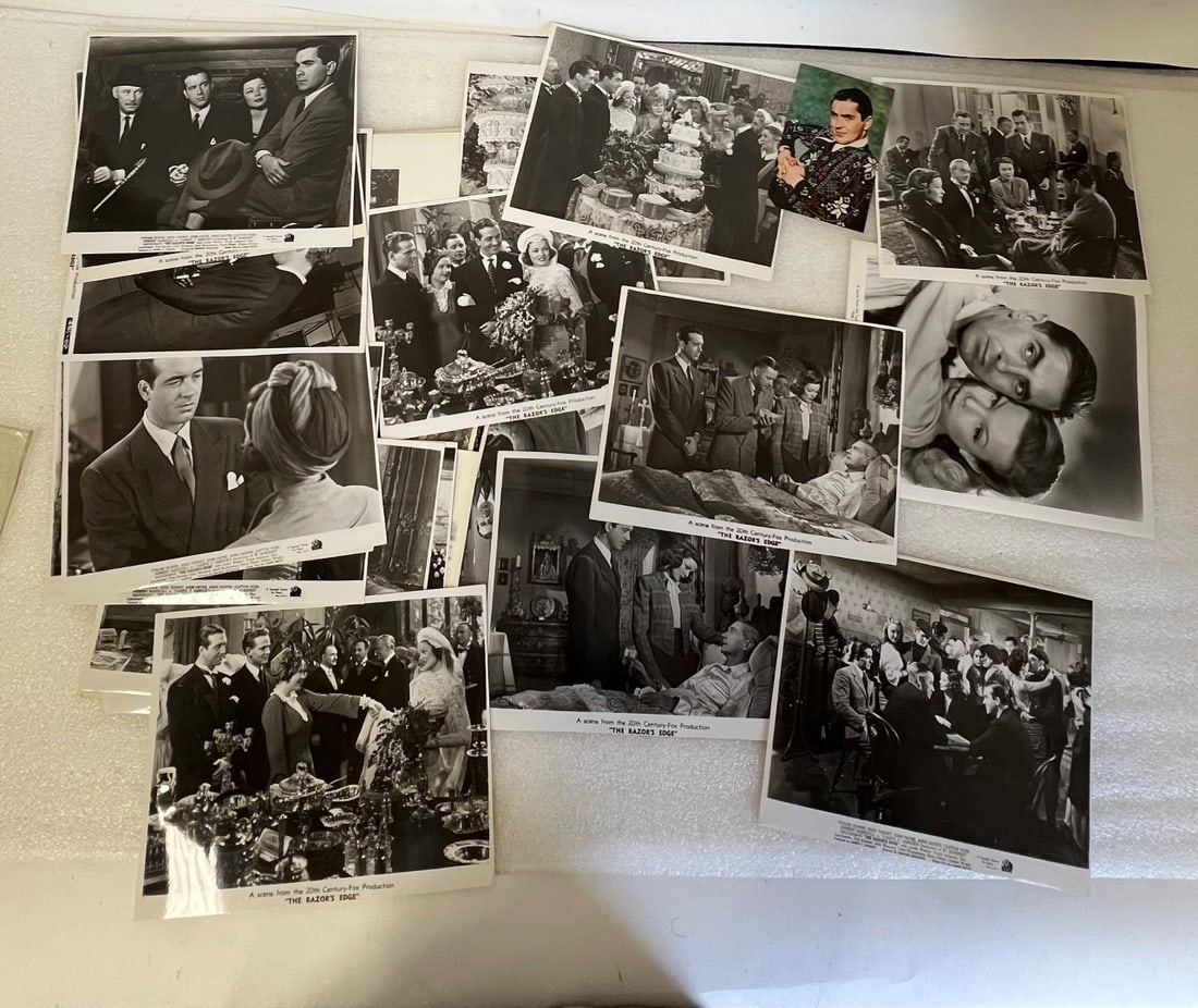 Tyrone Power Original Movie Stills, The Razor's Edge(30): All 8 x 10 Lot includes a few from The Black Rose