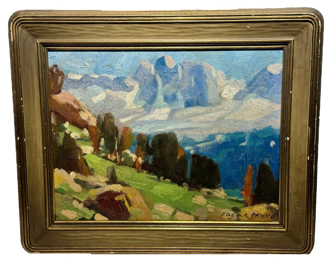 Edgar Payne; American Oil Mammoth Lake Country Signed (1 of 6)