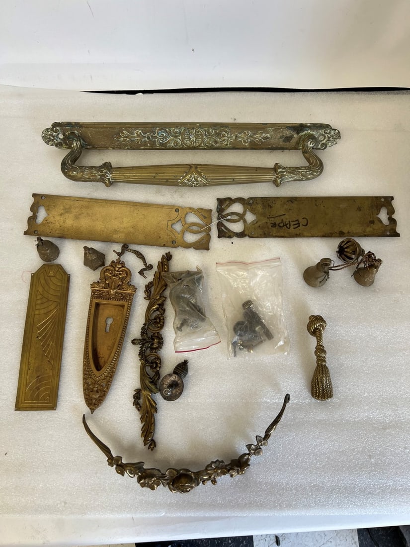 Lot of Antique Brass Architectural Hardware (1 of 1)