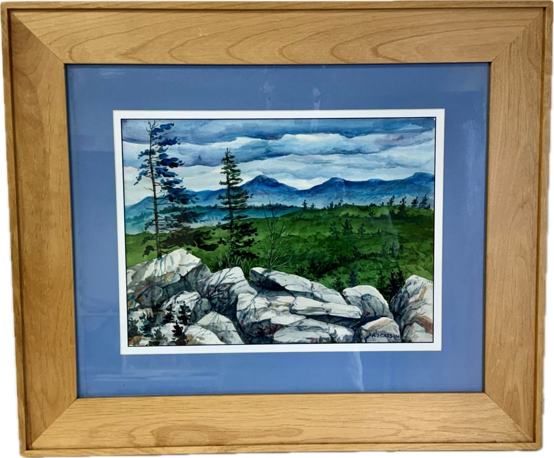 Alfred Joseph Casson; 20thC. Canadian Watercolor Mountaineous Landscape Signed (1 of 5)