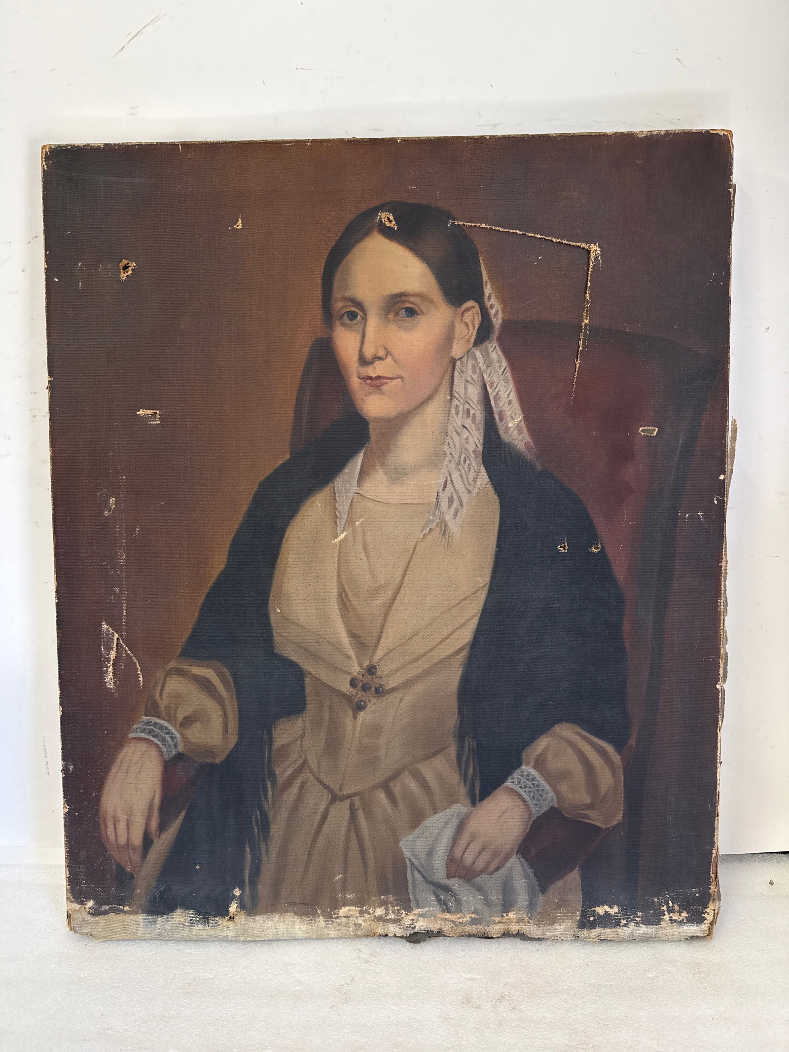 Early Oil Portrait of a Woman (1 of 3)