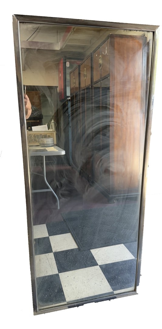 Art Deco Chrome Framed Dressing Room Mirror (1 of 1)