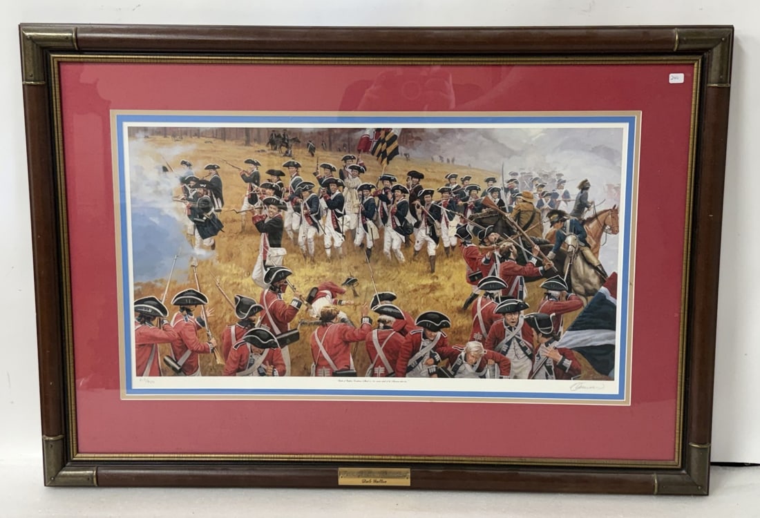 Dale Gallon; Limited Edition Print: Limited edition print. Turning Point at Guilford . Pencil signed and numbered 817/950. COA on reverse; 15in. x 27.5in.(image), 26.25in. x 37.5in.(framed)