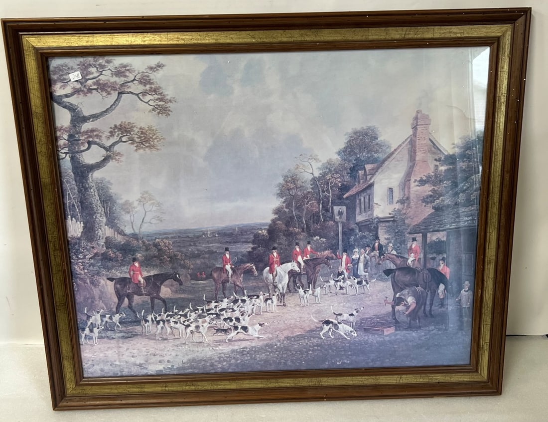 Framed English Sporting: 28 1/2 x 34 1/2"