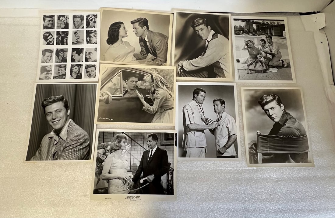 Promotional Vintage Photographs (9): Tom, Dick and Mary; Darby's Rangers, Promotional Photographs two with publicity snipes and one with photography credit for Bert Six. Nine in the lot.