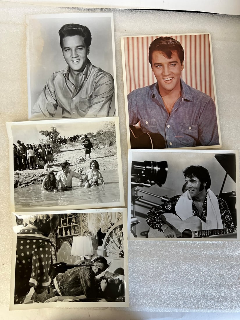 Vintage Moviie Photos Inc. 3 Elviis (5): All 8 x 10 One colored.