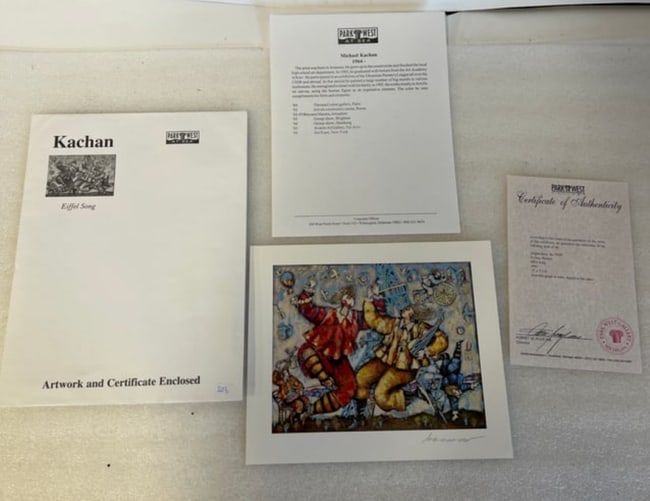 Sgd Kachan Artwork with COA (1 of 2)