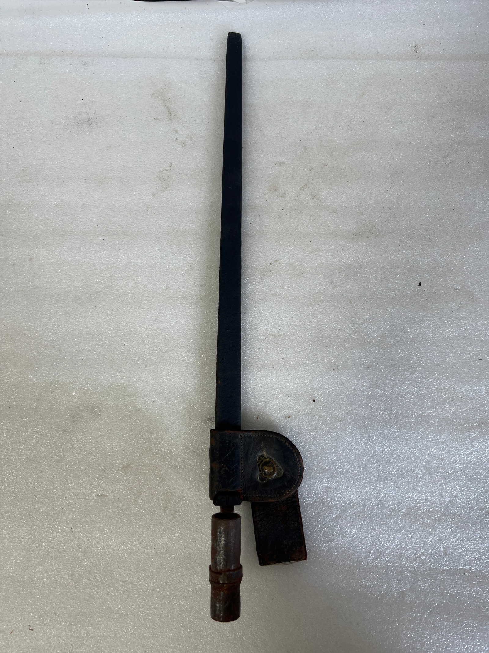 Antique Bayonet With Scabbard from Indian Wars: As pictured. 21.25”L