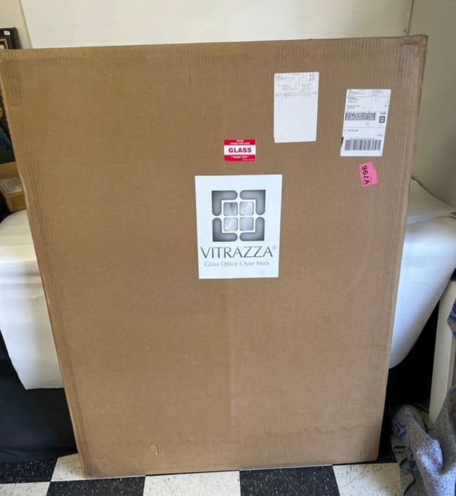 Vitrazza Glass Office Chair Mat New: New in original box. Never used
