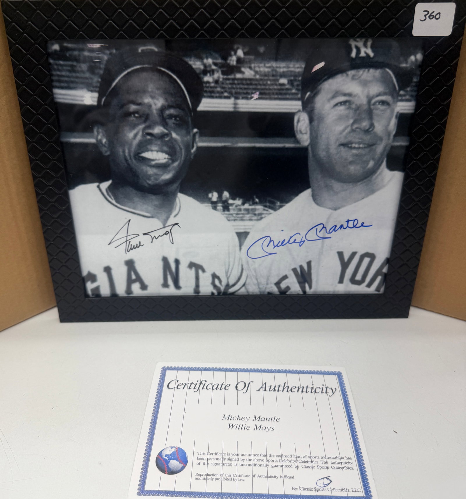 Mantle/Mays Signed Photograph With COA (1 of 2)