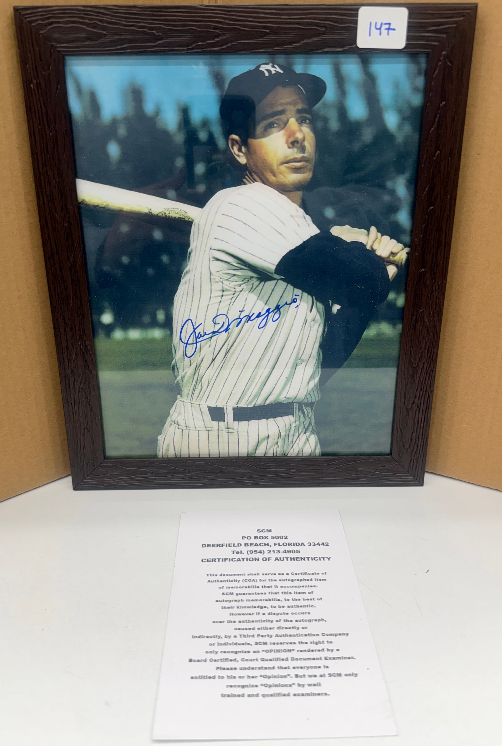 Joe DiMaggio Signed Photograph with COA (1 of 3)