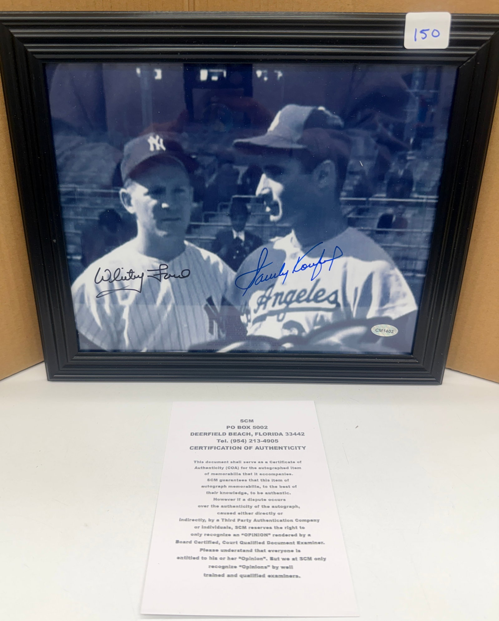 Ford/Koufax Signed Photograph with COA (1 of 3)