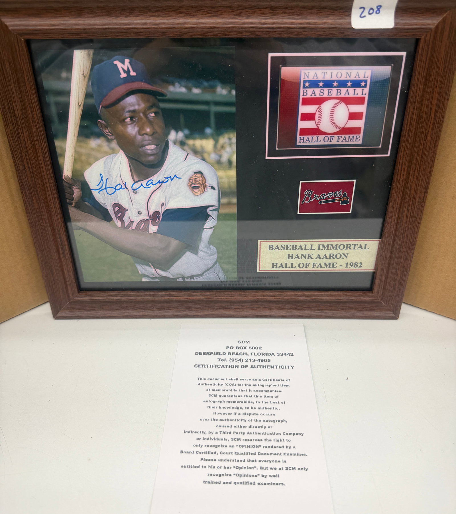 Hank Aaron Signed Photograph with COA (1 of 2)