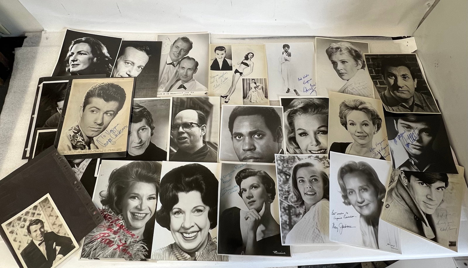 Signed Celebrity Photographs (25): Twenty- Five in the lot. 8 x 10 Future Fulton, Eleanor Knapp. Yvonne Green, Anne Francis, Mary Jackson, Knights of the Organ Jerome Hines George Chickering and others. As pictured