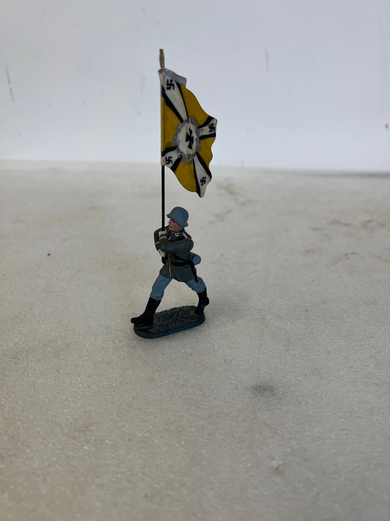 Estonian German Toy Solider with Flag (1 of 2)