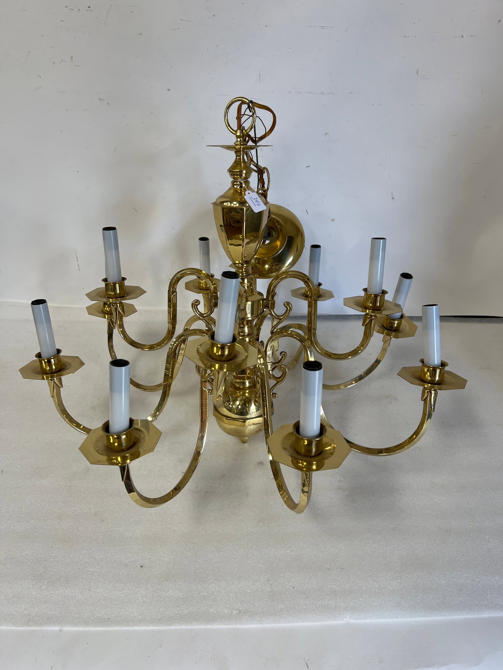 Multi-Armed Brass Chandelier .: . As pictured.