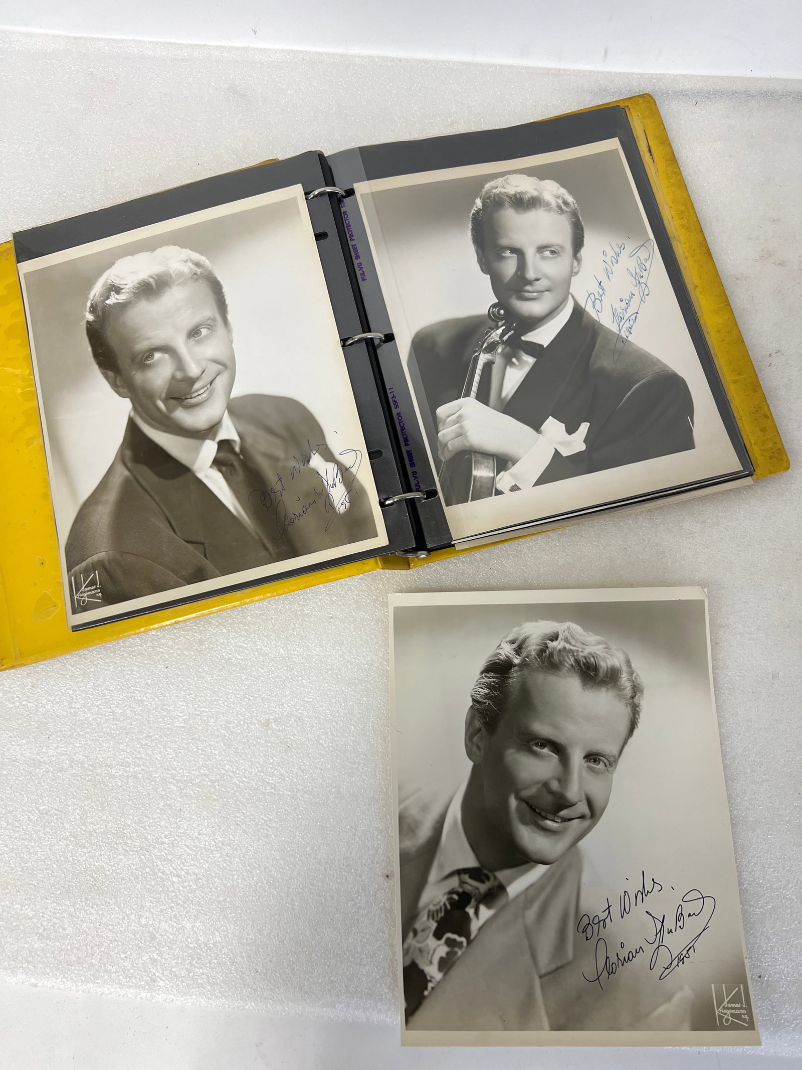 Florian Zabach Signed Photographs(9): Six are 8 x 10 and hand signed and 3 are smaller and printed A Fan Club lot is included in the lot.